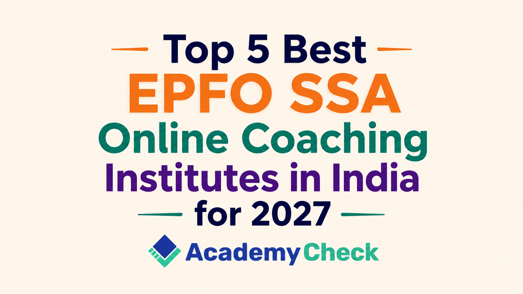 Top 5 Best EPFO SSA Online Coaching Institutes in India for 2027 | Fees, Reviews & Comparison